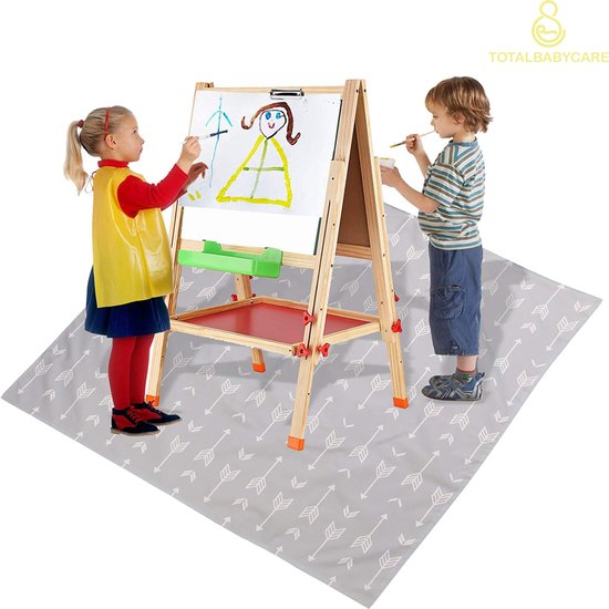 Totalbabycare Uitwasbare Baby Knoeimat voor onder Kinderstoel - grijs van Total — afbeelding 4