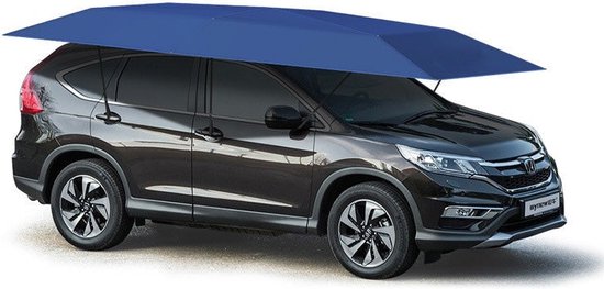 Auto Parasol Paraplu – 4.6M, blauw, automatisch Beschermt tegen regen, zon, hars, bladeren. Waterdicht, UV-bestendig, eenvoudig opvouwbaar. Snelle installatie, universele maat, beschermt voorruit en interieur, Lichtgewicht, makkelijk op te bergen.