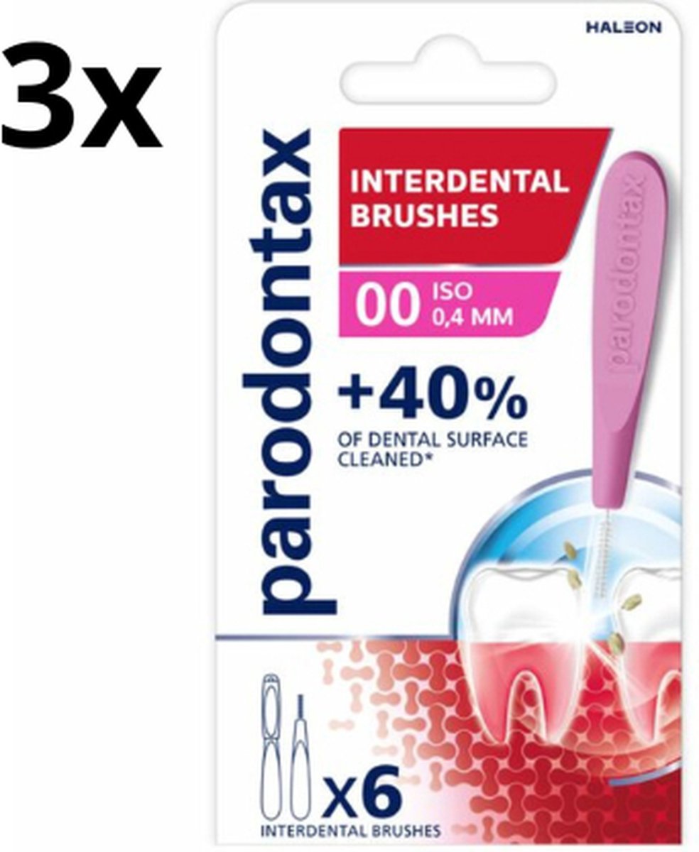 Goedkoopste Parodontax Interdentale Ragers 0.4 mm – Maat 0 - 3 x 6 stuks - Voordeelverpakking