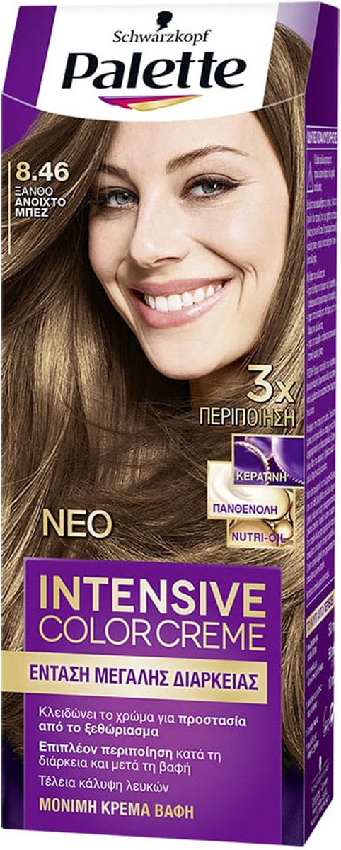 Schwarzkopf Palette Intensive Color Creme Haarverf No 8.46 Lichtblond Beige