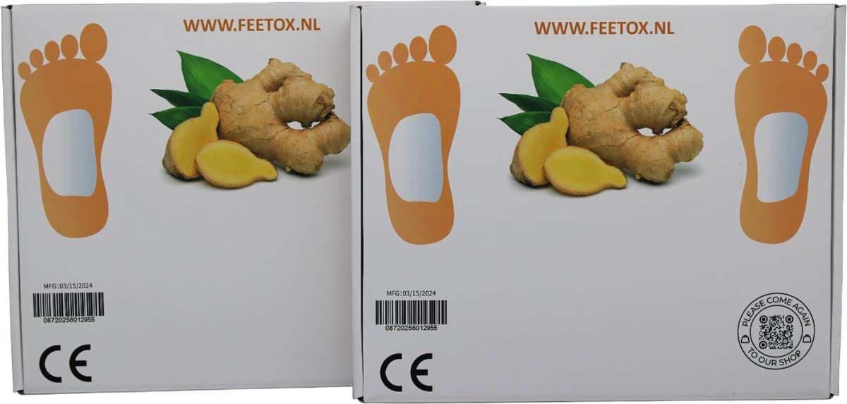 Goedkoopste Detox voetpleister | Gember (64 stuks) - Ontgiften, betere stofwisseling, betere nachtrust, meer energie, ontstekingsremmend