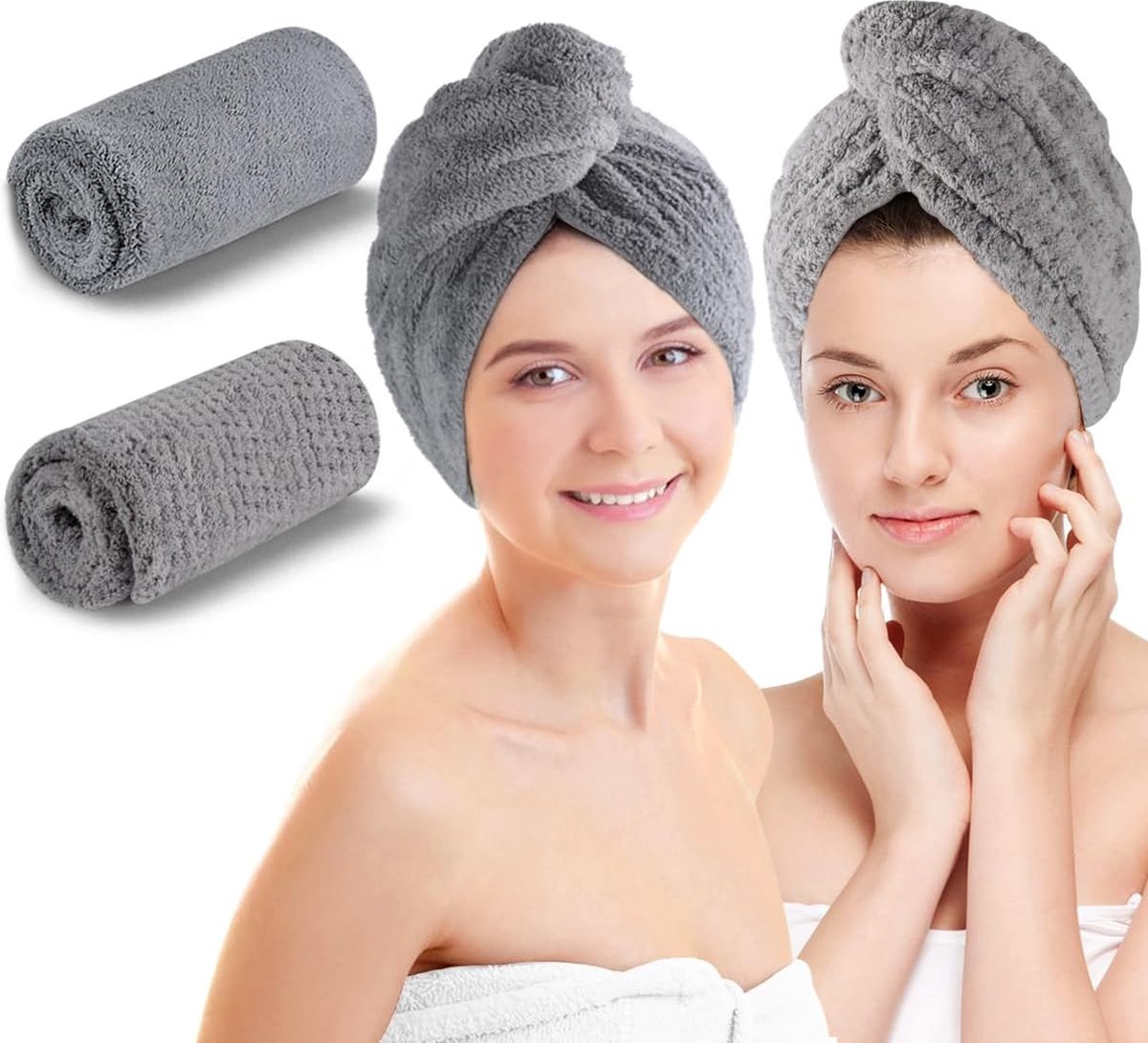 JGS ® Ultra-Zachte En Super Absorberende Haar Turban Handdoek Voor Snelle Droging En Comfort