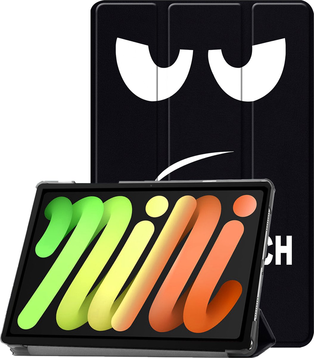 Hoesje - Geschikt voor Apple iPad Mini 7 (2024) - 8.3 inch - 7e Generatie - Dun & Stevig - Trifold Bookcase - Hard Cover - Hardcover Book Case - Tablet Hoes - Don't Touch Me