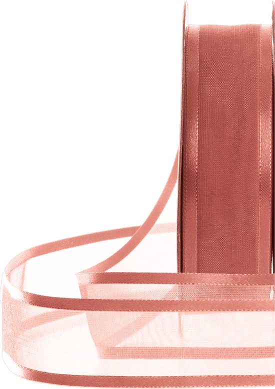 Ruban en organza avec bordure satin 20m x 25mm | ruban d'organza | ruban d'emballage | emballage cadeau | décoration | décoration | passe-temps | artisanat