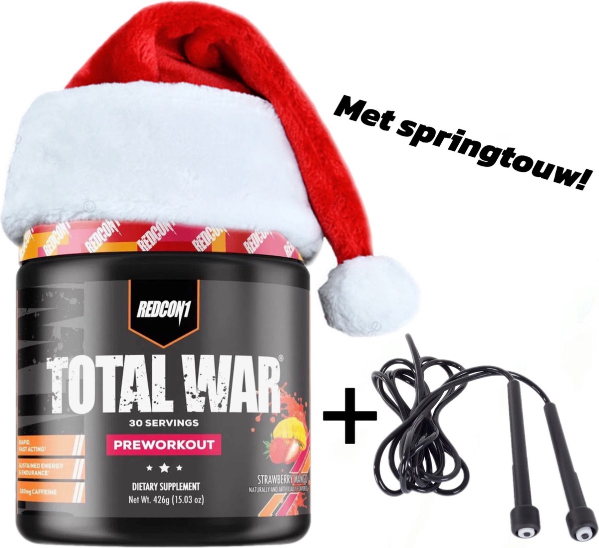 Goedkoopste Redcon1 Total War Preworkout- 30 Serving- Strawberry Mango- met Springtouw!