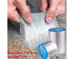 Reparatie Tape - Waterdichte Tape - Zelfklevende Butyl - Afdichting Tape - Dak Reparatie - Verzegeld Kleefmiddel - Hoge En Lage Temperatuur Weerstand - Tape (50 mm x 3 meter)