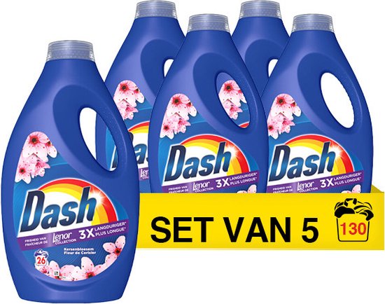 5x Dash Détergent liquide 26sc 1,170ml Ginger Lily & Goyave
