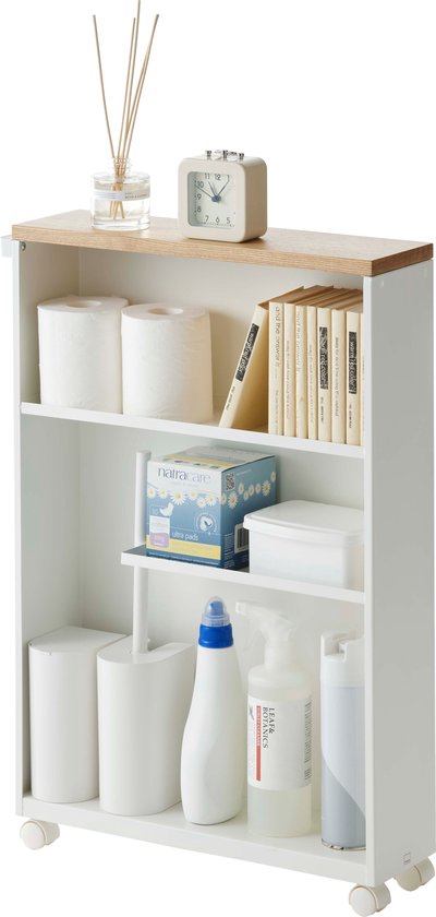 Yamazaki - Tower de chariot de stockage - semi-fermé - blanc