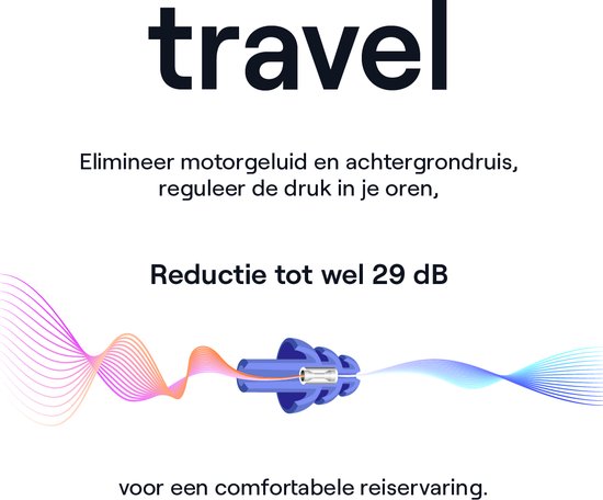 Nonoise - Travel - Bouchons d'oreilles - 1 paire - Zwart