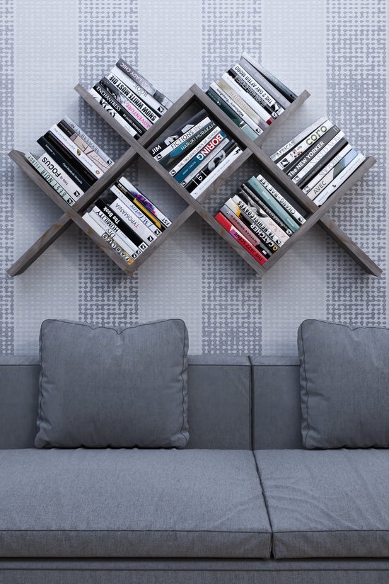 Boekenkast in de vorm van een boom, 4 niveaus als scheidingswand