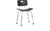 Homecare Innovation® Lichtgewicht Douchestoel met Rugleuning – In Hoogte Verstelbaar – Grijs - Draagvermogen tot 136 kg