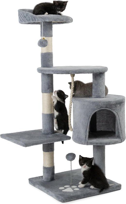 lionto krabpaal voor katten met pluche bal incl. belletje & ligkom