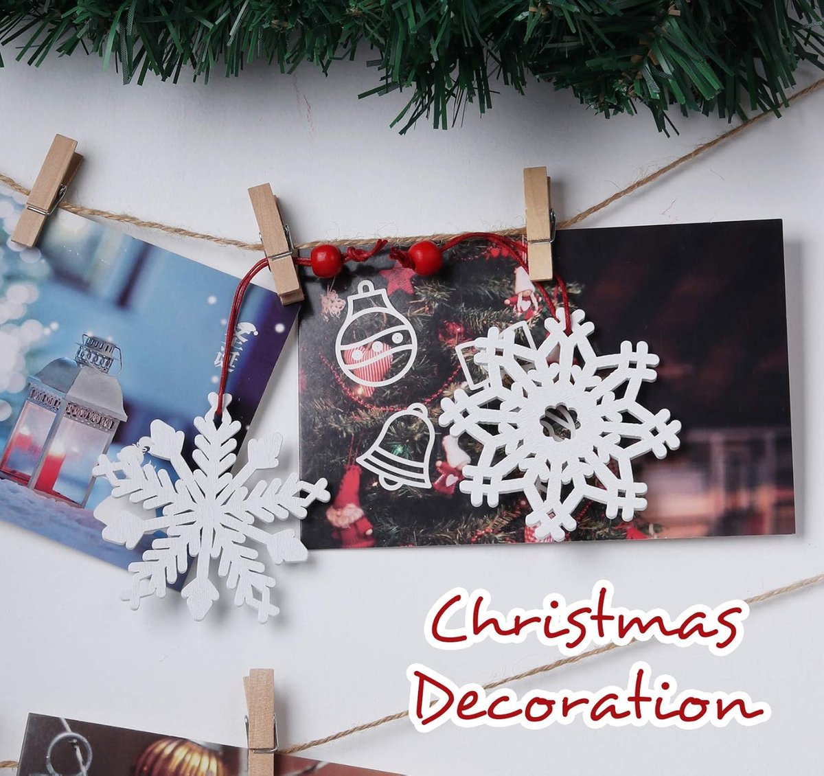 Lot De 30 Flocons De Neige En Bois 8 Cm - Décoration De Noël Vierge à Personnaliser - Ornements D'Arbre, Couronnes, Artisanat