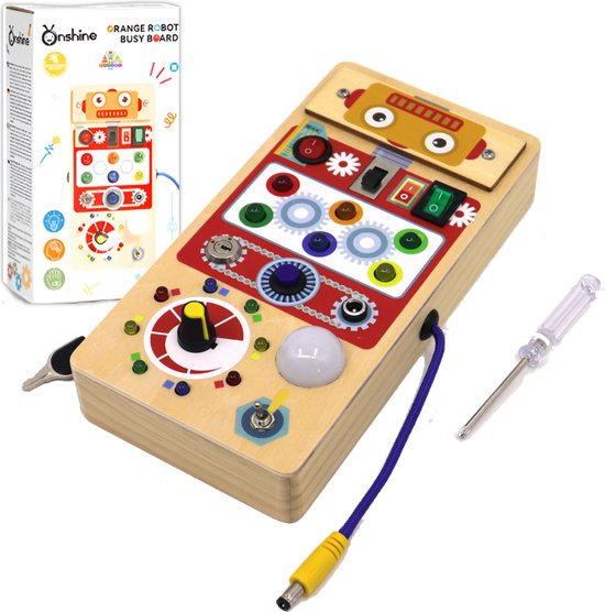 Unicorn Busy Board Montessori Speelgoed 1 jaar oud activiteitenbord Houten zintuiglijk speelgoed met 10 schakelaars en 23 LED-verlichting Motoriekspeelgoed voor baby's van 1 2 3 4 jaar oud Unicorn Busy Board Montessori Speelgoed 1 jaar oud activiteitenbord Houten zintuiglijk speelgoed met 10 schakelaars en 23 LED-verlichting Motoriekspeelgoed voor baby's van 1 2 3 4 jaar oud