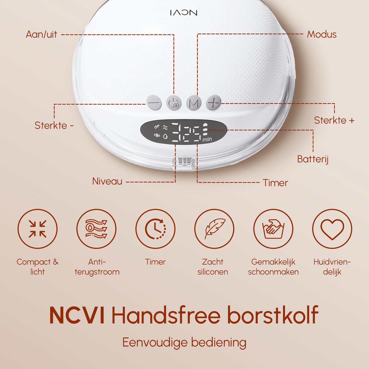 Draagbare Elektrische Borstkolf – Stil, Comfortabel & Oplaadbaar | CRT – CP Webshop