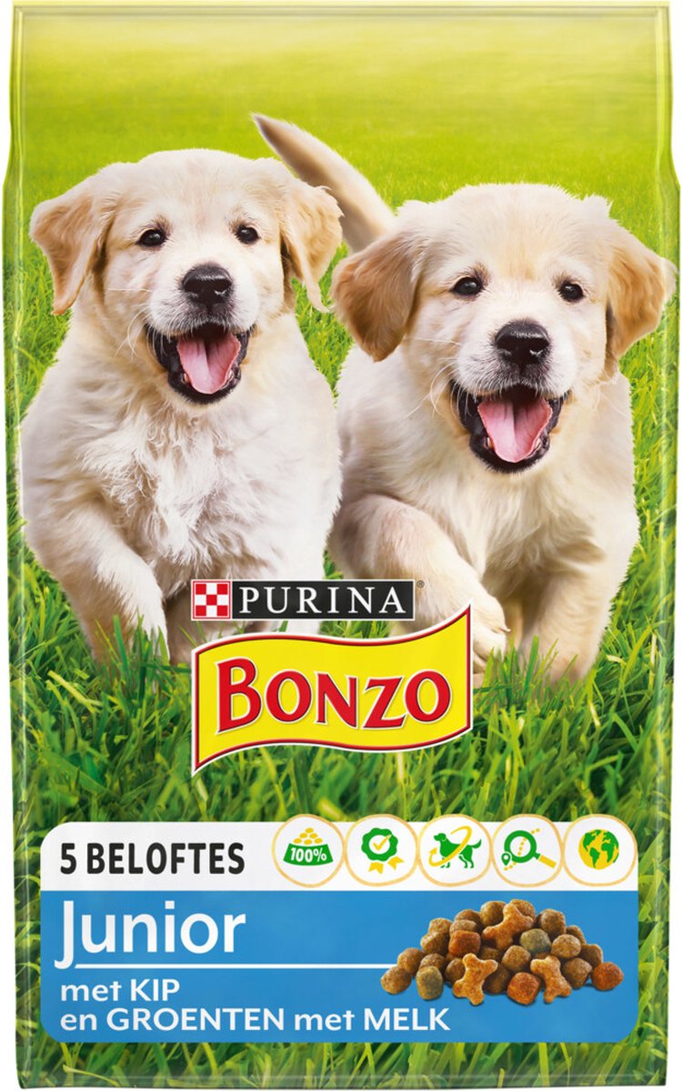 Bonzo Bonzo - Hondenvoer - Droog - Junior - 3 x 1,5 kg