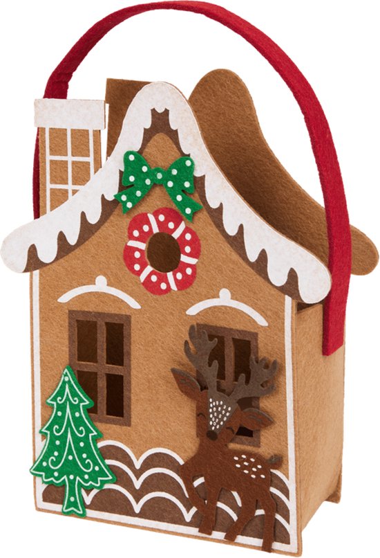 Kerstballen Vilt - Gingerbread Small - Set 6 stuks - 5cm - Bruin Tinten Kerstballen Vilt - Gingerbread Small - Set 6 stuks - 5cm - Bruin Tinten