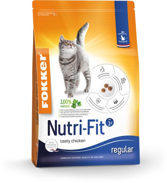 Fokker Nutri Fit Kattenvoer Kip - 10 kg
