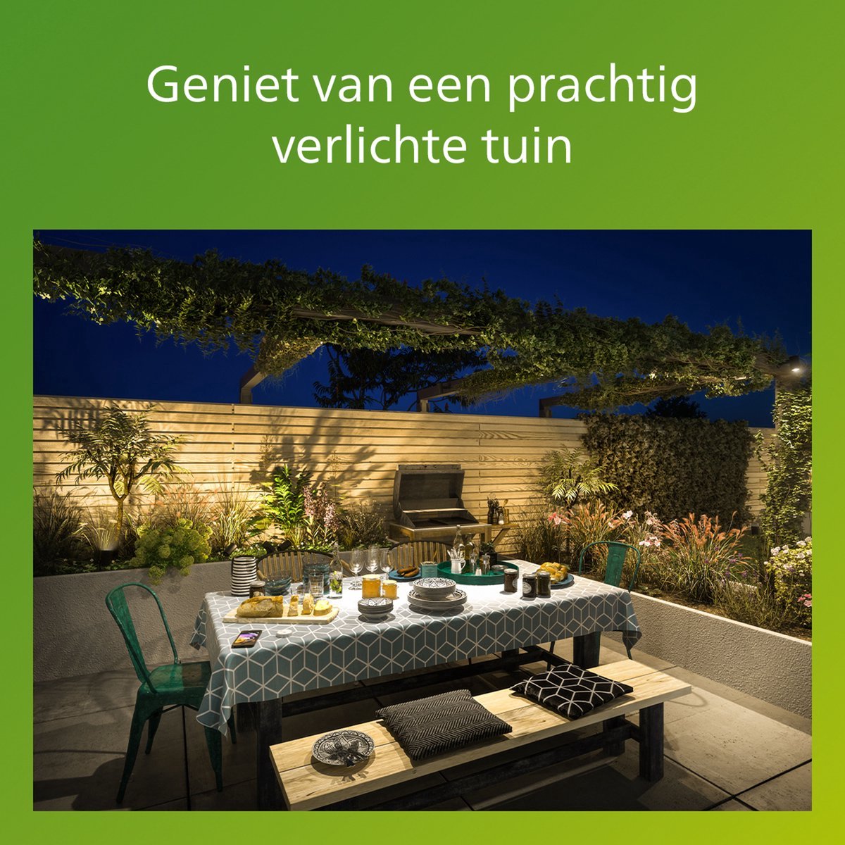 Philips Hue Nightingale Wandlamp voor Buiten Up & Down (Zwart) - Buitenlamp - GU10 - Warmwit Licht - Hue White — afbeelding 3