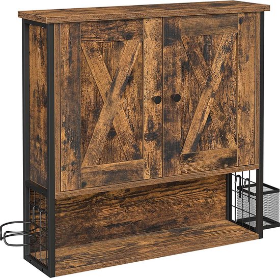 COSTWAY niskastje voor de badkamer, met lade op wielen, kleine