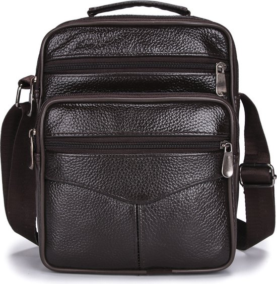 leder schoudertas heren