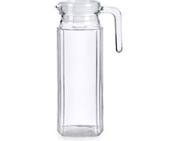 Vivalto schenkkan/water/wijn karaf - glas - transparant - 1000 ml - D12 x H24 cm - met schenktuit en dop Vivalto schenkkan/water/wijn karaf - glas - transparant - 1000 ml - D12 x H24 cm - met schenktuit en dop