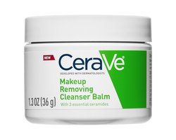 CeraVe Reinigingsbalsem - Hydraterende make-upverwijderaar met ceramiden en plantaardige jojoba-olie voor gezichtsmake-up - Make-up remover balsem- 36g
