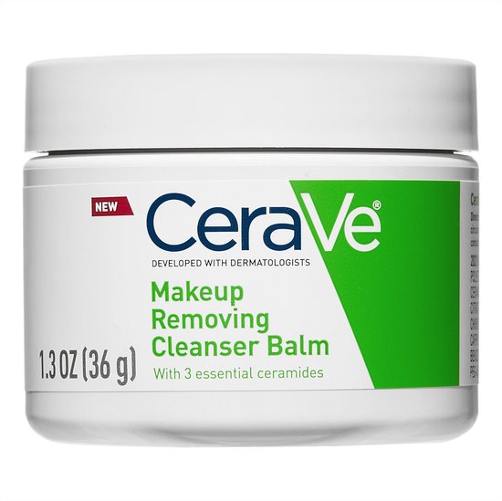 CeraVe Reinigingsbalsem - Hydraterende make-upverwijderaar met ceramiden en plantaardige jojoba-olie voor gezichtsmake-up - Make-up remover balsem- 36g