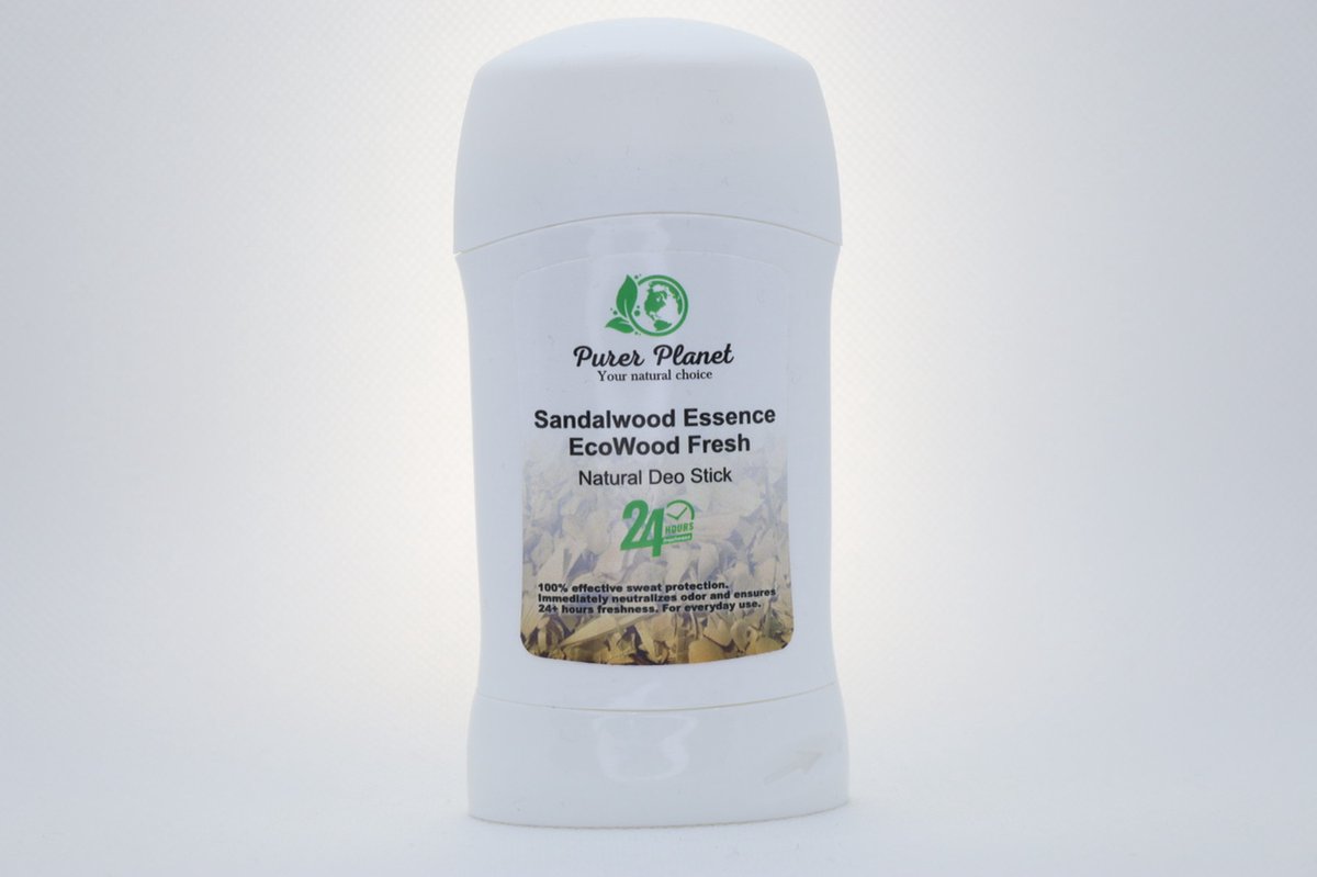 Goedkoopste Purer Planet - Deo stick - Deodorant - Sandelhout Essence Eco Wood fresh - Natural deo stick - Sandelhout - 75 gram - Natural deo stick - Fresh - 24 uur geen zweet