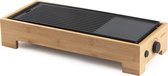 Bol.com DOMO DO9270G Plancha grill bamboo style 'Just Us' – Plancha – 36 cm – 1000 W – Healthy ceramic coating – Bamboo style aanbieding