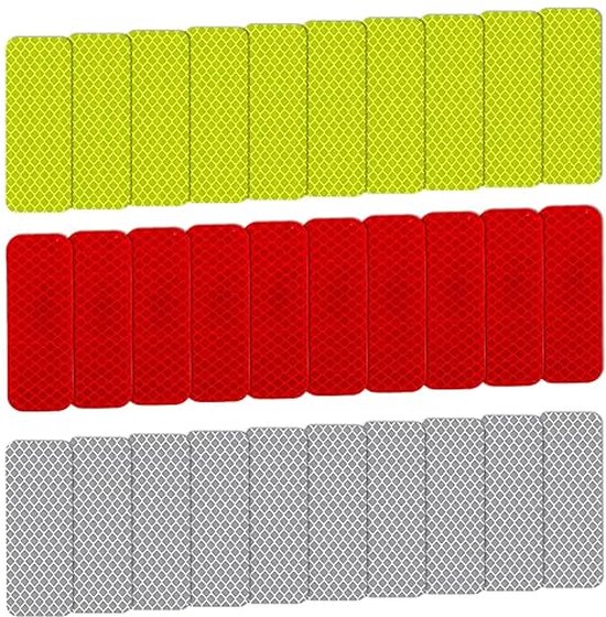 42 stuks reflecterende stickers, reflecterende stickers Multi vormen Kit, waterdichte outdoor veiligheidswaarschuwing reflecterende stickers, nachtzicht zelfklevende stickers voor helm, fiets