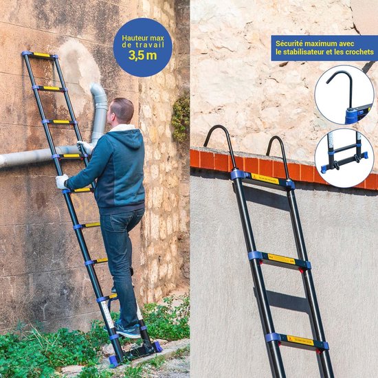 Taststok aluminium opvouwbaar, lengtes 110 t/m 160 cm