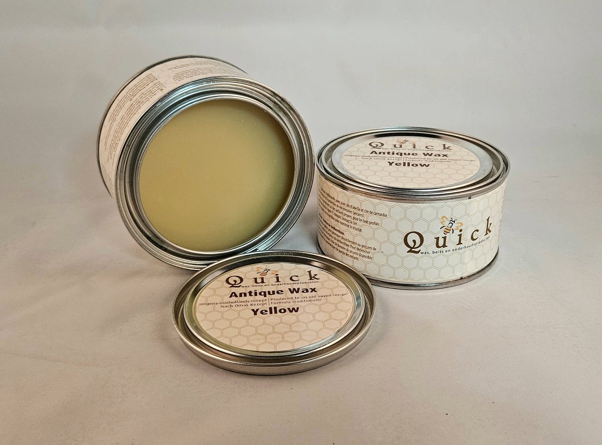 Quick wax (antiekwas, boenwas, Terpentijnwas) Geel (Yellow) 375 ml