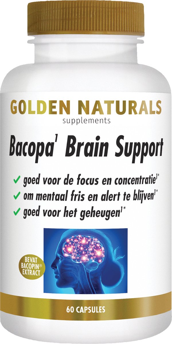 Goedkoopste Golden Naturals Bacopa Brain Support (60 veganistische capsules