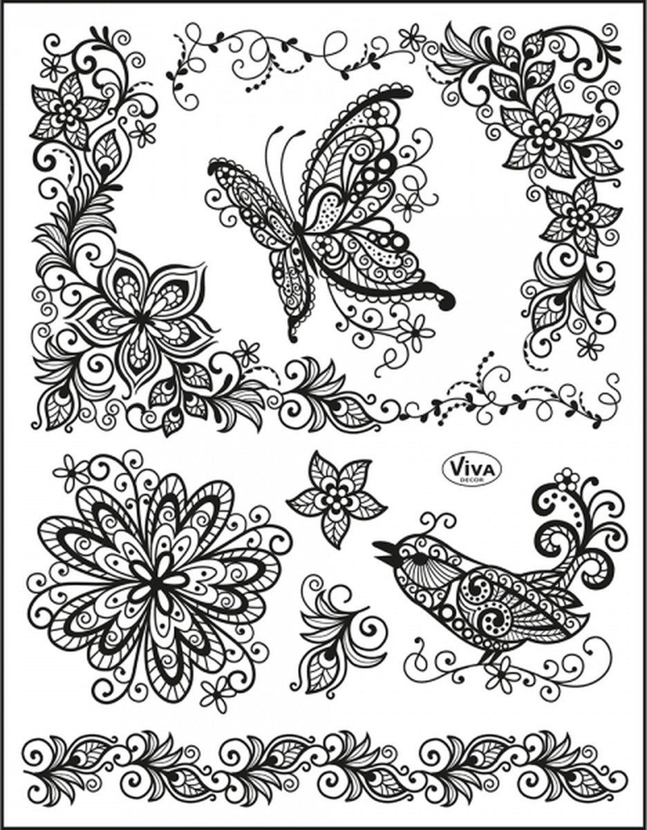 Viva Decor - Clear Stamp - Scribble Butterfly