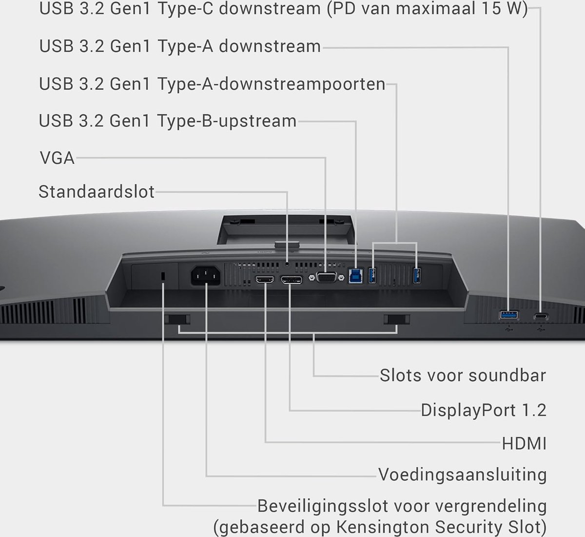 Dell P2725H 27 inch Full HD IPS Monitor 100Hz Energiezuinig Ergonomisch EPEAT Gold Climate+ Certified - Afbeelding 5