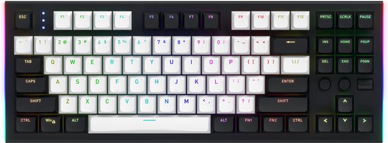 HATOR Gravity TKL toetsenbord Gamen USB QWERTY Amerikaans Engels Zwart