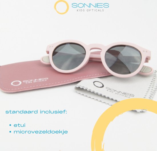 Sonnies - Kinderzonnebril Lucca Rosa - Leeftijd 5-7 jaar - gepolariseerde glazen voorzien van UV400 bescherming - lichtgewicht frame - buigzaam en flexibel - jongens en meisjes - kinder zonnebril - kleur roze van Sonnies — afbeelding 4