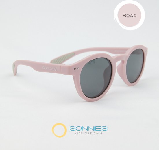 Sonnies - Kinderzonnebril Lucca Rosa - Leeftijd 5-7 jaar - gepolariseerde glazen voorzien van UV400 bescherming - lichtgewicht frame - buigzaam en flexibel - jongens en meisjes - kinder zonnebril - kleur roze van Sonnies — afbeelding 2