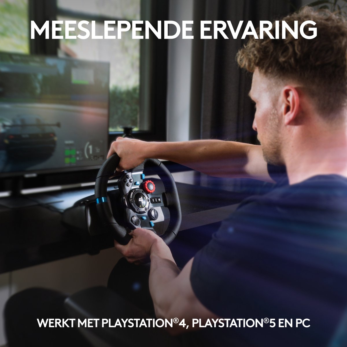 Logitech G29 - Gaming Stuurwiel - Driving Force - Racing + Pedalen - PS4, PS5 & PC — cadeau in Games, Films & Muziek - foto 4