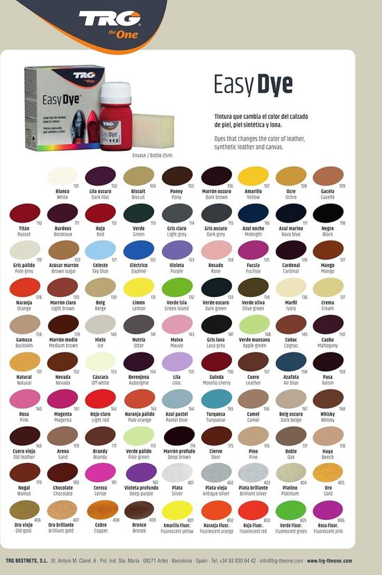 TRG The One Easy Dye, Pintura para restaurar el color del zapatos de