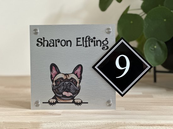 Créez votre propre plaque signalétique pour la porte d'entrée du chien avec le numéro de maison