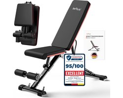 DH FitLife Halterbank, inklapbaar, verstelbaar, schuine bank & platte bank voor bankdrukken, rugtrainer en buiktrainer, trainingsbank, fitnessbank, multifunctioneel voor fitness en krachttraining