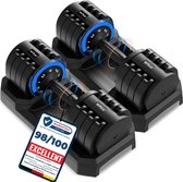 DH FitLife Verstelbare Dumbbells Set 25KG | 2 STUKS | 5-in-1 Variabele Gewichten | Adjustable Dumbells van 3 tot 25 kg | Krachttraining, Korte Halterset met Ruimtebesparende Halterschijven voor Thuistraining, Korte Halters Verstelbaar