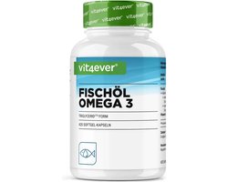 Omega 3 Visolie Triglyceride Vorm - 420 Capsules - 1000mg visolie per capsule en de omega 3 vetzuren EPA en DHA - Duurzame Visvangst - Hoge Zuiverheid Vit4ever