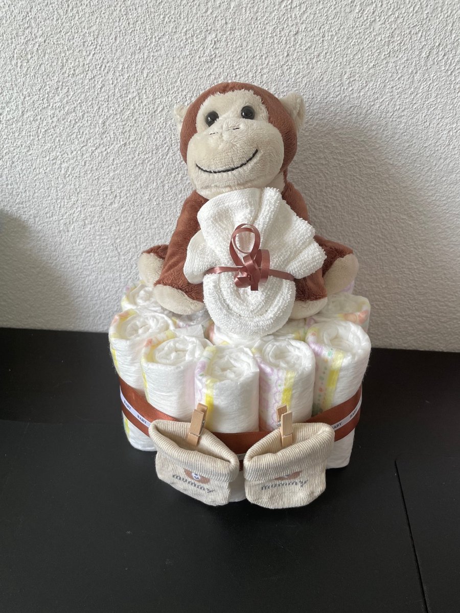 Image of 1-Laags Luiertaart Aap