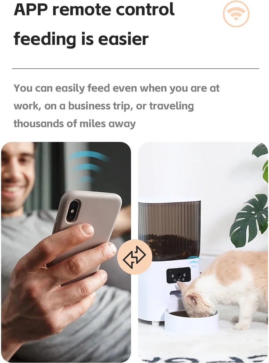 Eszenzics™ V8 Automatische Kattenvoerbak met Camera en Wifi - afbeelding 3