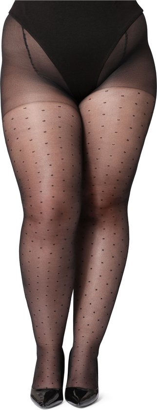 Bellivalini Dames Panty - 20 DEN - Halsterloos - Polyamide - BLV-GI-1128 - Zwart - 3XL