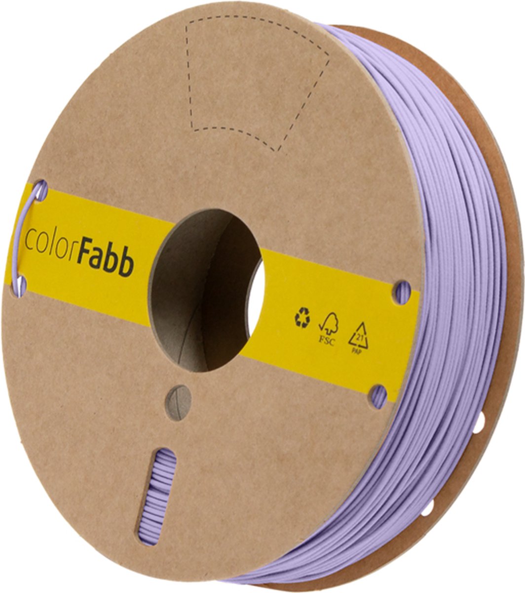 colorFabb Vibers Pla Pastelpaars 3D-printerfilament - 2,85 mm - 750 g - Print soepel - Matte afwerking - CO₂-reductie materiaal