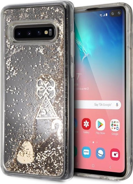 Guess backcover voor Samsung Galaxy S10 Plus - Goud | bol.com